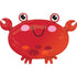 Crab Foil Balloon 55cm x 38cm Each