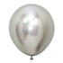 Metallic Reflex Silver Latex Balloons 45cm 6pk