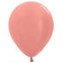 Metallic Rose Gold Latex Balloons 30cm 50pk