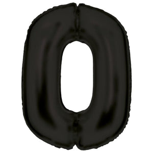 Balloon - Supershapes, Numbers & Letters Black / 0 Large Number Foil Balloon Each