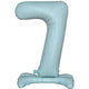 Balloon - Supershapes, Numbers & Letters Pastel Blue / 7 Large Number Air Filled Standing Foil Balloon 76cm Each