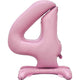 Balloon - Supershapes, Numbers & Letters Pastel Pink / 4 Large Number Air Filled Standing Foil Balloon 76cm Each