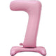 Balloon - Supershapes, Numbers & Letters Pastel Pink / 7 Large Number Air Filled Standing Foil Balloon 76cm Each