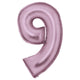 Balloon - Supershapes, Numbers & Letters Pastel Pink / 9 Large Number Foil Balloon Each