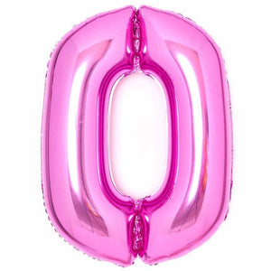 Balloon - Supershapes, Numbers & Letters Pink / 0 Large Number Foil Balloon Each