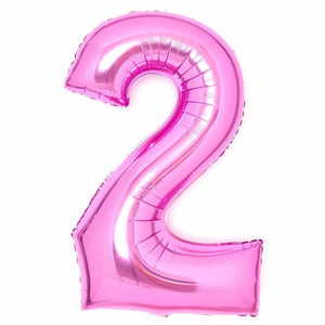 Balloon - Supershapes, Numbers & Letters Pink / 2 Large Number Foil Balloon Each