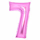 Balloon - Supershapes, Numbers & Letters Pink / 7 Large Number Foil Balloon Each