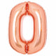 Balloon - Supershapes, Numbers & Letters Rose Gold / 0 Large Number Foil Balloon Each