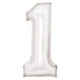Balloon - Supershapes, Numbers & Letters White / 1 Large Number Foil Balloon Each