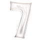 Balloon - Supershapes, Numbers & Letters White / 7 Large Number Foil Balloon Each