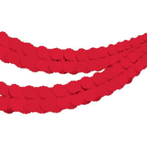 Decorations - Banners, Flags & Streamers Apple Red Tissue Paper Garland FSC 4m Each