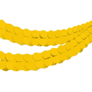 Decorations - Banners, Flags & Streamers Yellow Sunshine Tissue Paper Garland FSC 4m Each