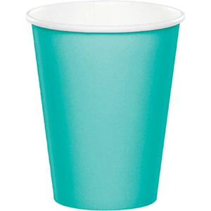 Tableware - Cups Teal Paper Cups 266ml 24pk