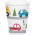 Transportation Time Paper Cups 266ml 8pk