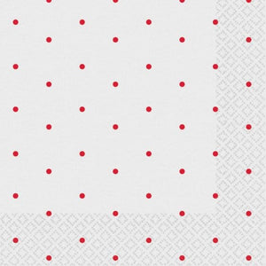 Tableware - Napkins Apple Red Dots Beverage Napkins 2-Ply FSC 16pk