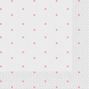 Tableware - Napkins New Pink Dots Beverage Napkins 2-Ply FSC 16pk