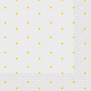 Tableware - Napkins Sunshine Yellow Dots Beverage Napkins 2-Ply FSC 16pk