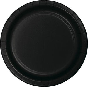 Tableware - Plates Black Dinner Paper Plates 23cm 24pk