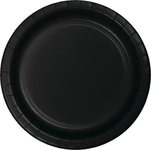 Tableware - Plates Black Lunch Paper Plates 18cm 24pk