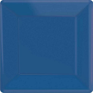 Tableware - Plates Bright Royal Blue Square NPC Dessert Paper Plates FSC 17cm 20pk