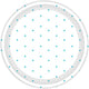 Tableware - Plates Caribbean Blue Dots Round NPC Dessert Paper Plates FSC 17cm 8pk
