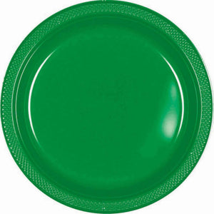 Tableware - Plates Festive Green Dessert Plastic Plates 17cm 20pk