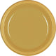 Tableware - Plates Gold Dessert Plastic Plates 17cm 20pk