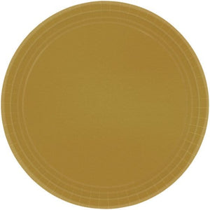 Tableware - Plates Gold Round Dessert Paper Plates NPC 17cm 20pk