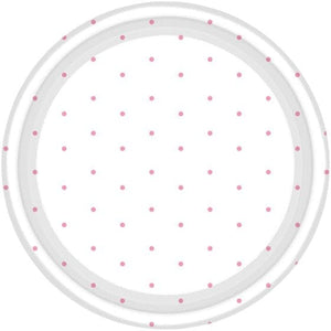 Tableware - Plates New Pink Dots Round NPC Dessert Paper Plates FSC 17cm 8pk