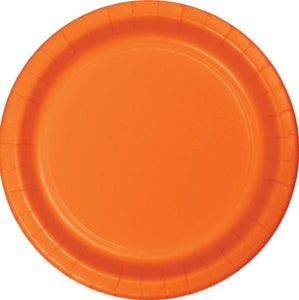 Tableware - Plates Orange Dinner Paper Plates 23cm 24pk