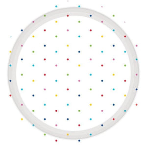 Tableware - Plates Rainbow Dots Round NPC Dessert Paper Plates FSC 17cm 8pk
