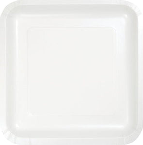 Tableware - Plates White Square Dinner Paper Plates 23cm 18pk