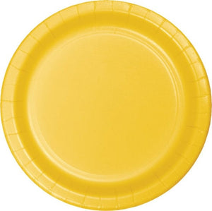 Tableware - Plates Yellow Dinner Paper Plates 23cm 24pk