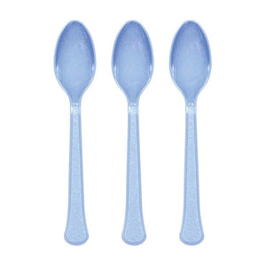 Tableware - Spoons, Forks, Knives & Tongs Pastel Blue Premium Plastic Spoons 20pk