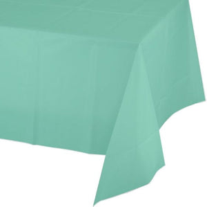 Tableware - Table Covers Cool Mint Plastic Tablecover 137cm x 274cm Each