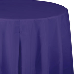 Tableware - Table Covers New Purple Plastic Round Tablecover 2.1m Each