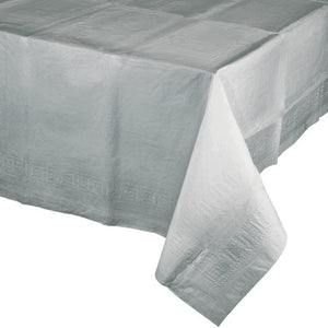 Tableware - Table Covers Silver Tissue & Plastic Back Tablecover 137cm x 274cm Each