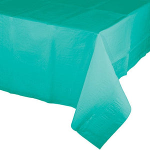 Tableware - Table Covers Teal Tissue & Plastic Back Tablecover 137cm x 274cm Each