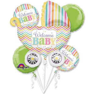 Amscan_OO Balloon - Airwalkers & Bouquets Baby Brights Balloon Bouquet 5pk