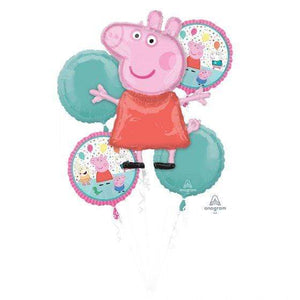 Amscan_OO Balloon - Airwalkers & Bouquets Peppa Pig Confetti Balloon Bouquet 5pk
