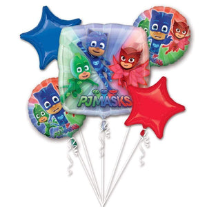 Amscan_OO Balloon - Airwalkers & Bouquets PJ Masks Bouquet Foil Balloon 5pk