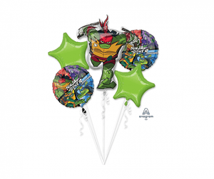 Amscan_OO Balloon - Airwalkers & Bouquets Rise Of Teenage Mutant Ninja Turtles Bouquet Balloons 5pk