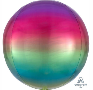 Amscan_OO Balloon - Bubble, Orbz & Cubez Ombre Rainbow Orbz Foil Balloons 38cm x 40cm  Each