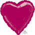 Burgundy Heart Foil Balloon 45cm Each