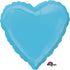 Caribbean Blue Heart Foil Balloon 45cm Each
