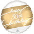 Golden Age Happy 50th Birthday Foil Balloon 45cm Each