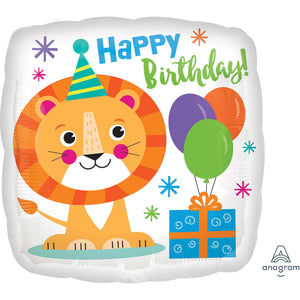 Amscan_OO Balloon - Foil Happy Birthday Lion Birthday Foil Balloon 45cm Each
