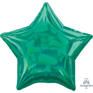 Amscan_OO Balloon - Foil Holographic Iridescent Green Star Foil Balloon 45cm Each