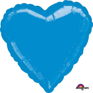 Amscan_OO Balloon - Foil Metallic Blue Heart Foil Balloon 45cm Each
