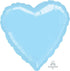 Metallic Pearl Pastel Blue Heart Foil Balloon 45cm Each